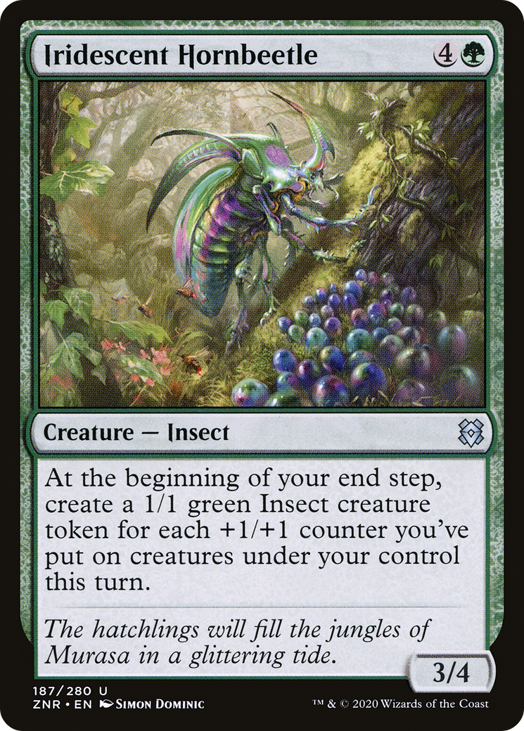 Iridescent Hornbeetle [Zendikar Rising] Foil