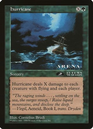 Hurricane (2nd Place) (Arena League) |  () [Oversize Cards]