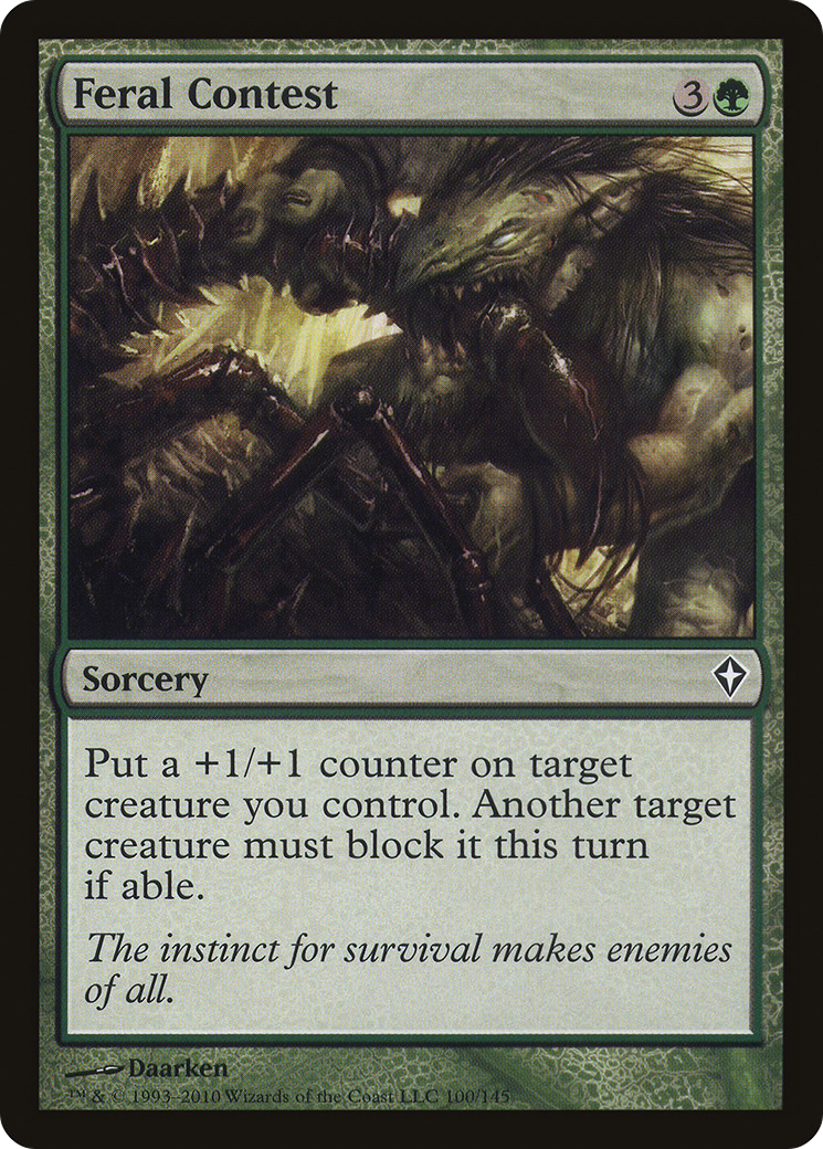 Feral Contest [Worldwake] Foil
