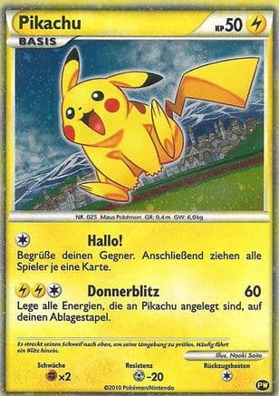 Pikachu (German) 0PW- Pikachu World Collection Promos Holofoil
