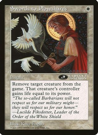 Swords to Plowshares (3rd Place) (Arena League) |  () [Oversize Cards]