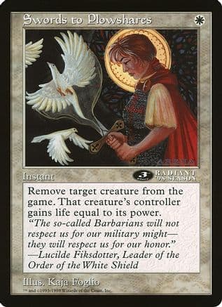 Swords to Plowshares (3rd Place) (Arena League) |  () [Oversize Cards]