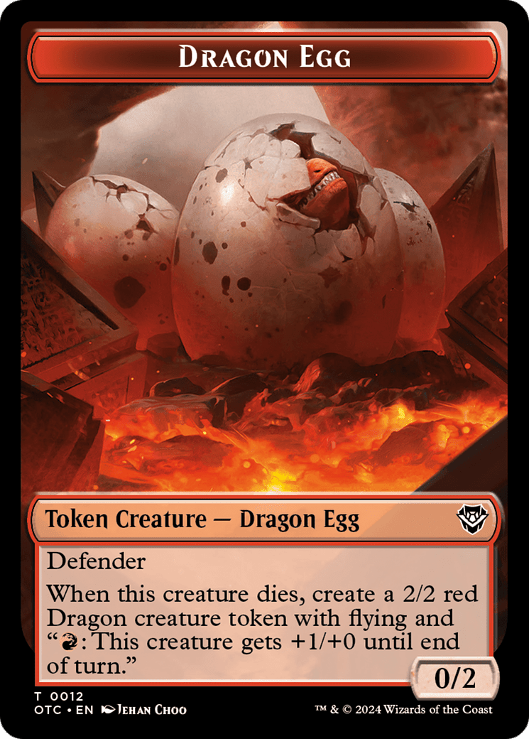 Dragon Egg (TOTC-012) - Outlaws of Thunder Junction Commander Tokens Foil