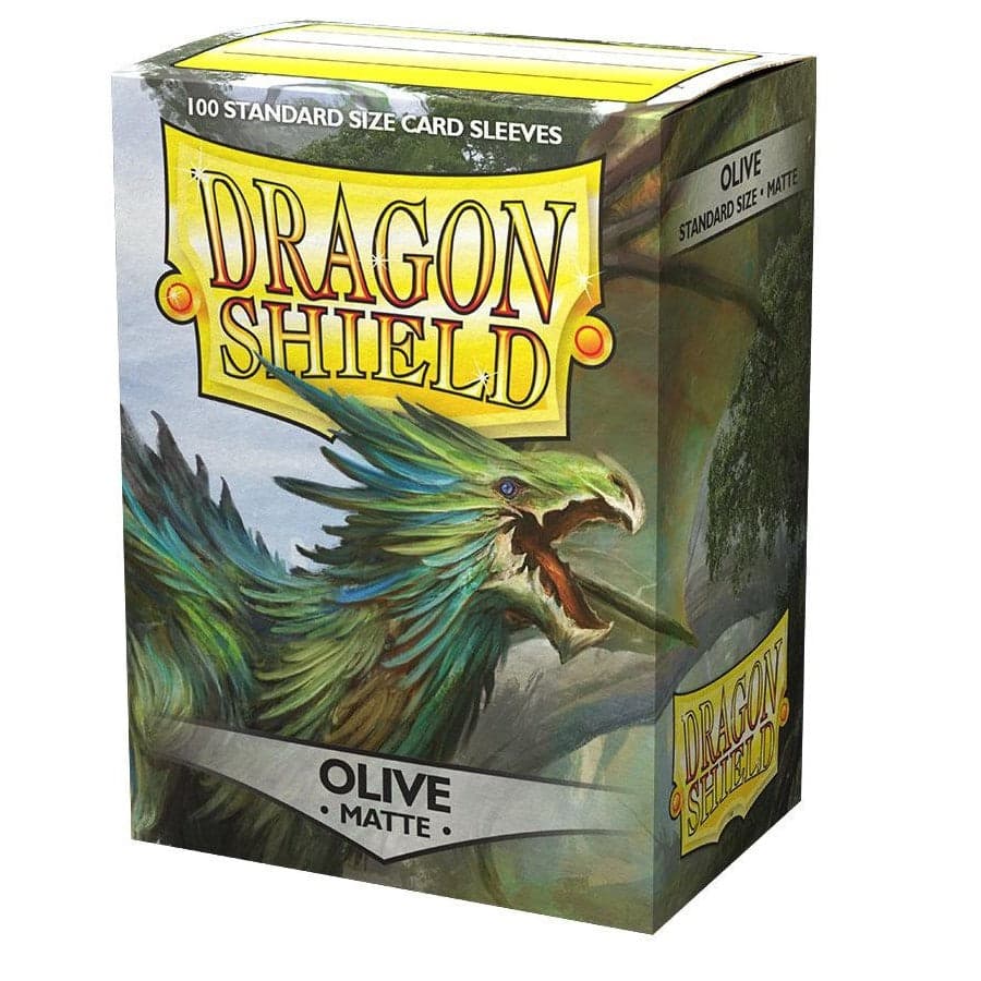 Dragon Shield Matte Sleeves | Standard Size | 100ct Olive