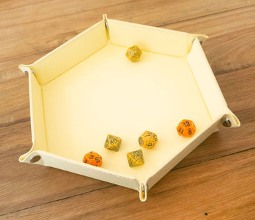 Let's Play Games Hex Dice Tray - 8" Yellow