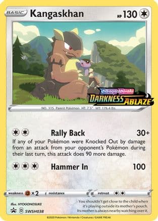 Kangaskhan SWSH038 (Prerelease) SWSH038/307 - SWSH Sword & Shield Promo Cards Holofoil