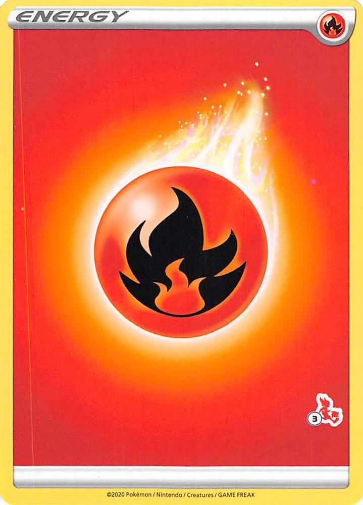 Fire Energy 3 Cinderace Stamped  (Battle Academy 2022) 