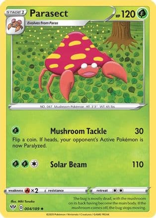 Parasect 004/189 - SWSH03 Darkness Ablaze Reverse Holofoil