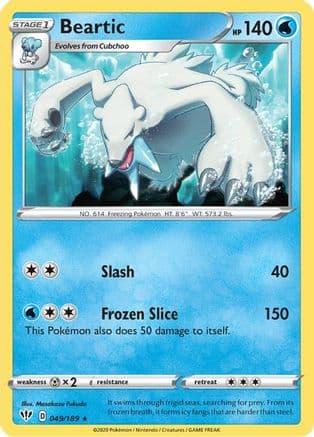 Beartic 049  SWSH03 Darkness Ablaze - Rare