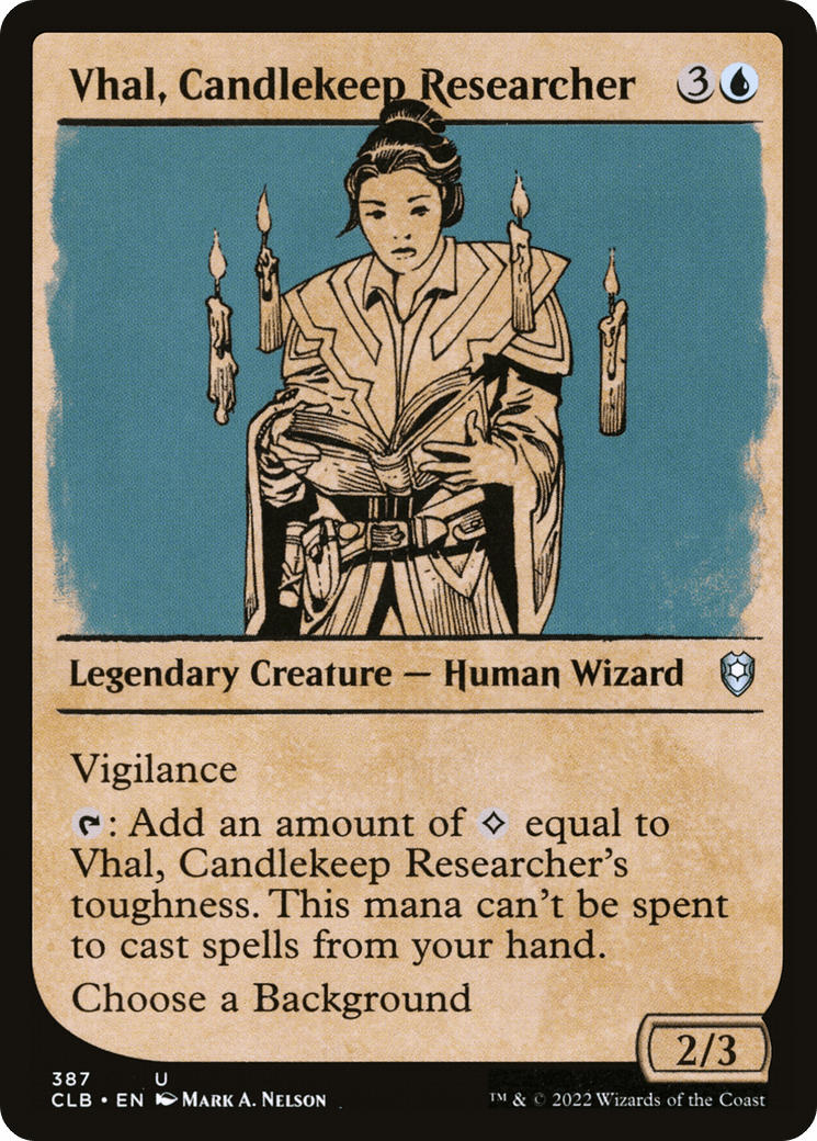 Vhal, Candlekeep Researcher (Showcase) [Commander Legends: Battle for Baldur's Gate] Foil