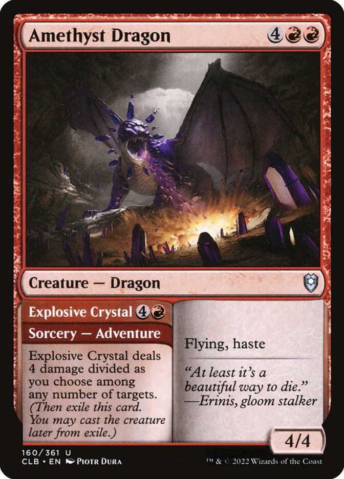 Amethyst Dragon // Explosive Crystal 160 (Commander Legends: Battle for Baldur's Gate) 