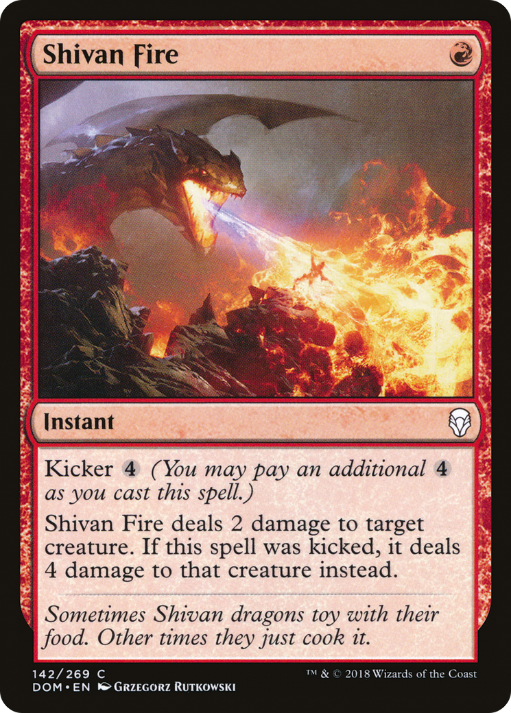 Shivan Fire [Dominaria] Foil