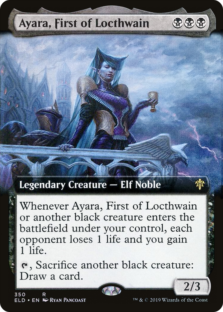 Ayara, First of Locthwain (Extended Art) [Throne of Eldraine] Foil