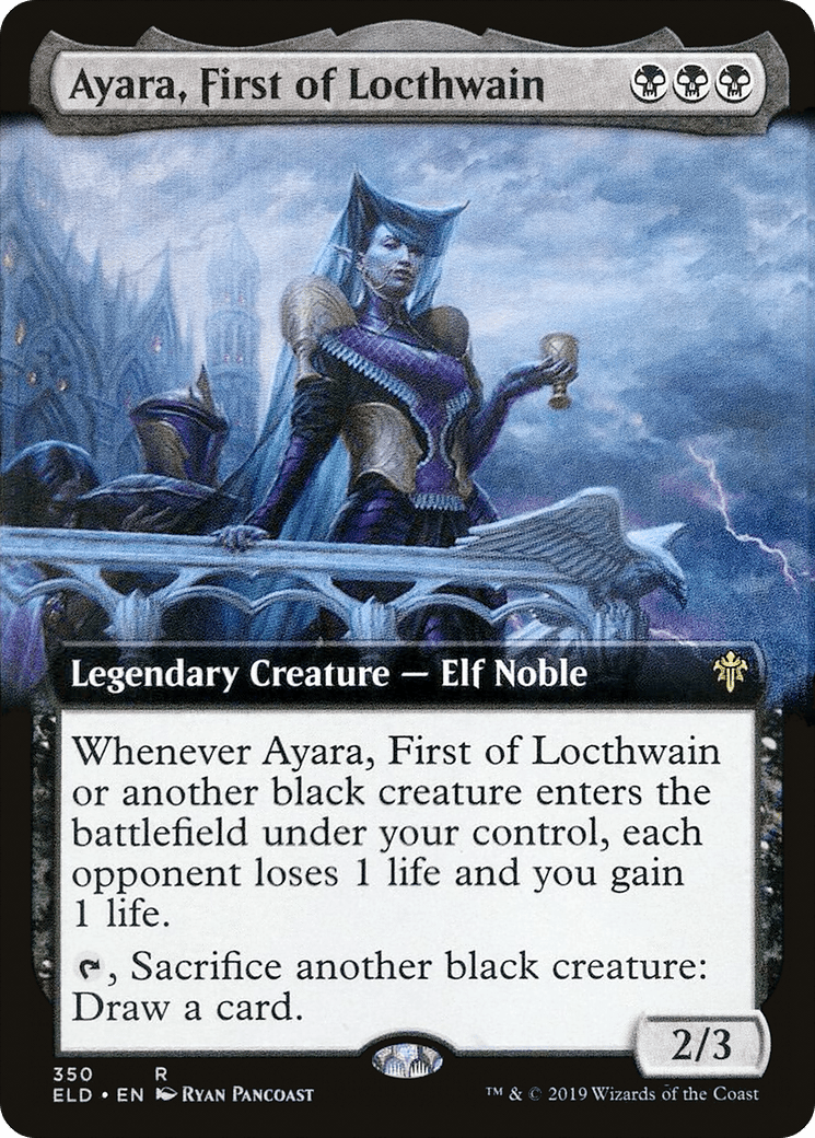 Ayara, First of Locthwain (Extended Art) [Throne of Eldraine] Foil