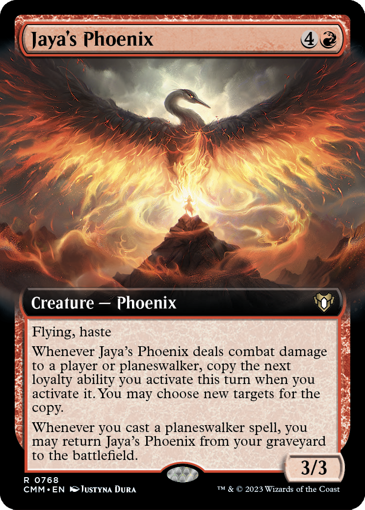 Jaya's Phoenix (Extended Art) [Commander Masters] Foil