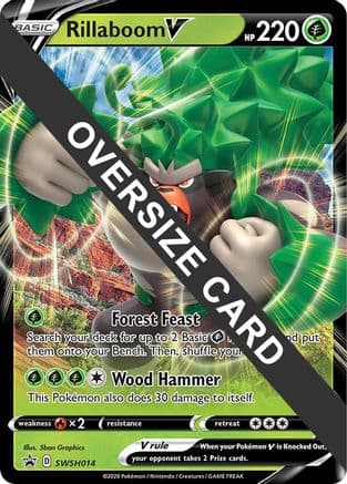 Rillaboom V SWSH014 SWSH014- Jumbo Cards Holofoil