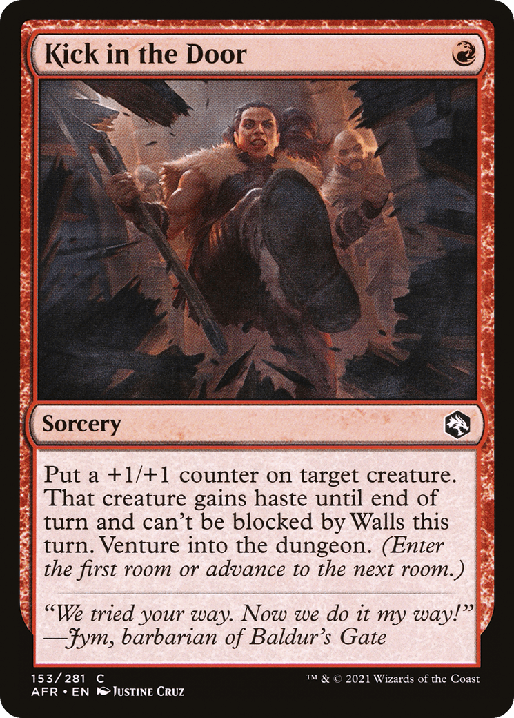 Kick in the Door [Dungeons & Dragons: Adventures in the Forgotten Realms] Foil