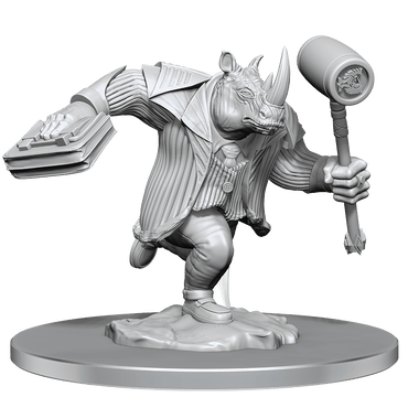 Magic The Gathering Unpainted Miniatures Freelance Muscle and Rhox Pummeler