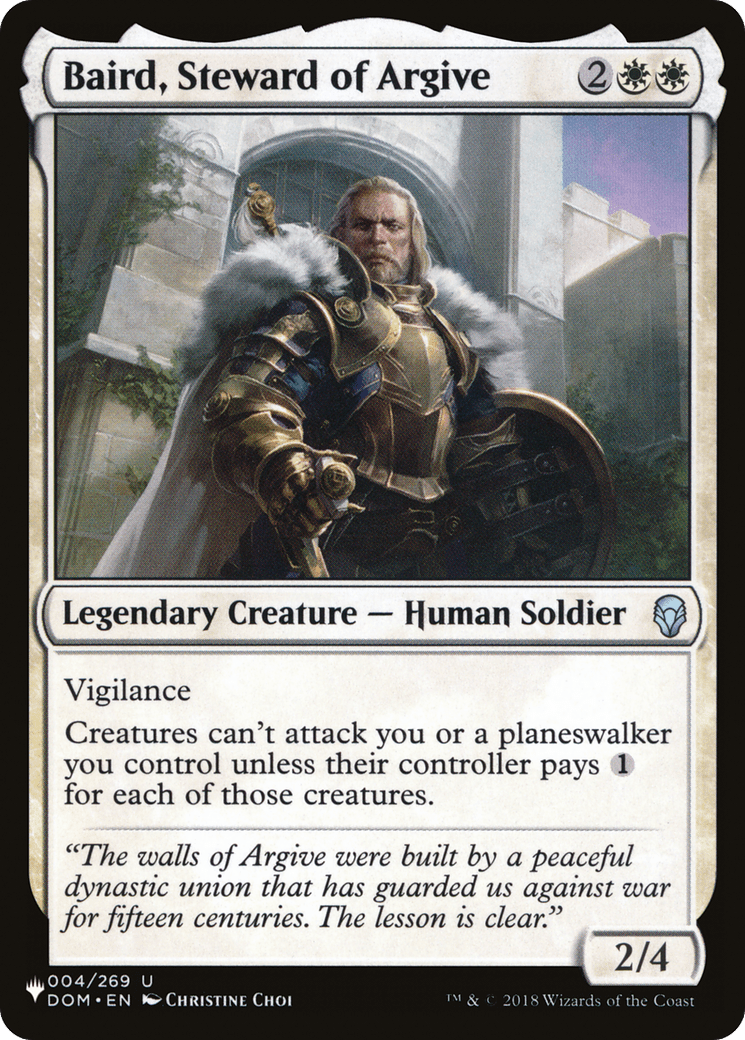 Baird, Steward of Argive |  (DOM-4) [The List]