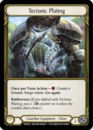 Tectonic Plating (Golden) - FAB004 (FAB004) - Flesh and Blood: Promo Cards