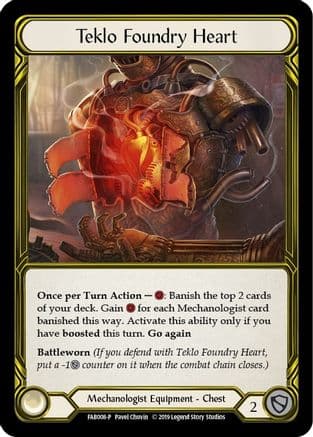 Teklo Foundry Heart (Golden) - FAB008 (FAB008) - Flesh and Blood: Promo Cards
