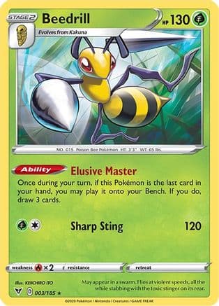 Beedrill 003/185 - SWSH04 Vivid Voltage Reverse Holofoil