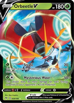 Orbeetle V 020/185 - SWSH04 Vivid Voltage Holofoil