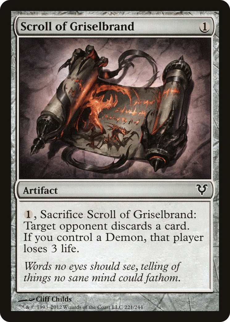 Scroll of Griselbrand [Avacyn Restored] Foil