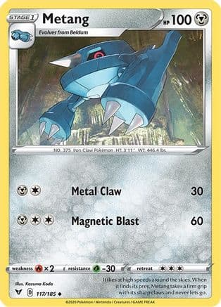Metang 117/185 - SWSH04 Vivid Voltage Reverse Holofoil