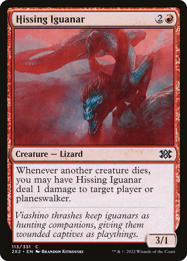 Hissing Iguanar [Double Masters 2022] Foil