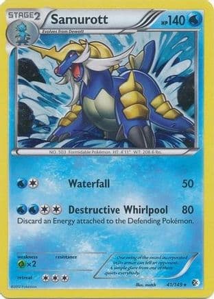 Samurott (Cosmos Holo) 41/149 - Blister Exclusives Holofoil