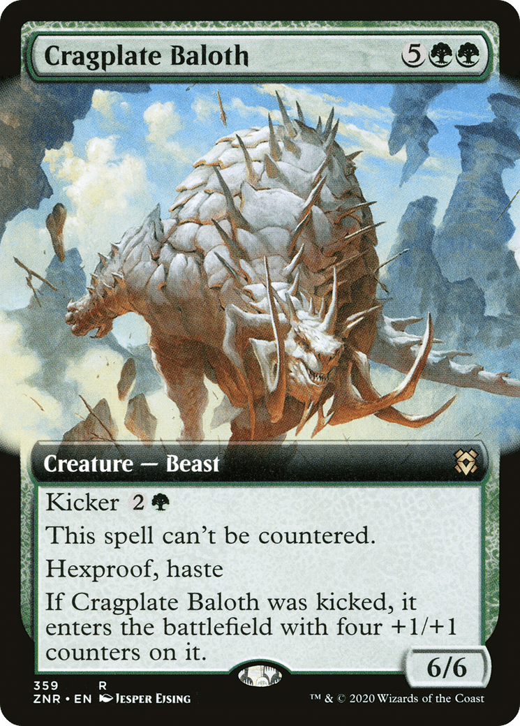 Cragplate Baloth (Extended Art) [Zendikar Rising] Foil