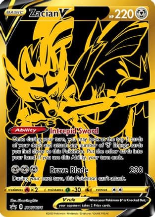 Zacian V SWSH076/307 - SWSH Sword & Shield Promo Cards Holofoil