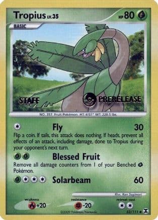 Tropius (Prerelease) [Staff] 52/111 - Nintendo Promos