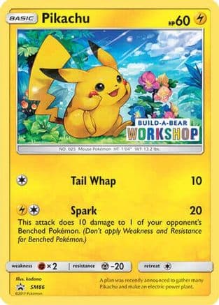 Pikachu (Build-A-Bear Workshop Exclusive) SM86- Miscellaneous Cards & Products