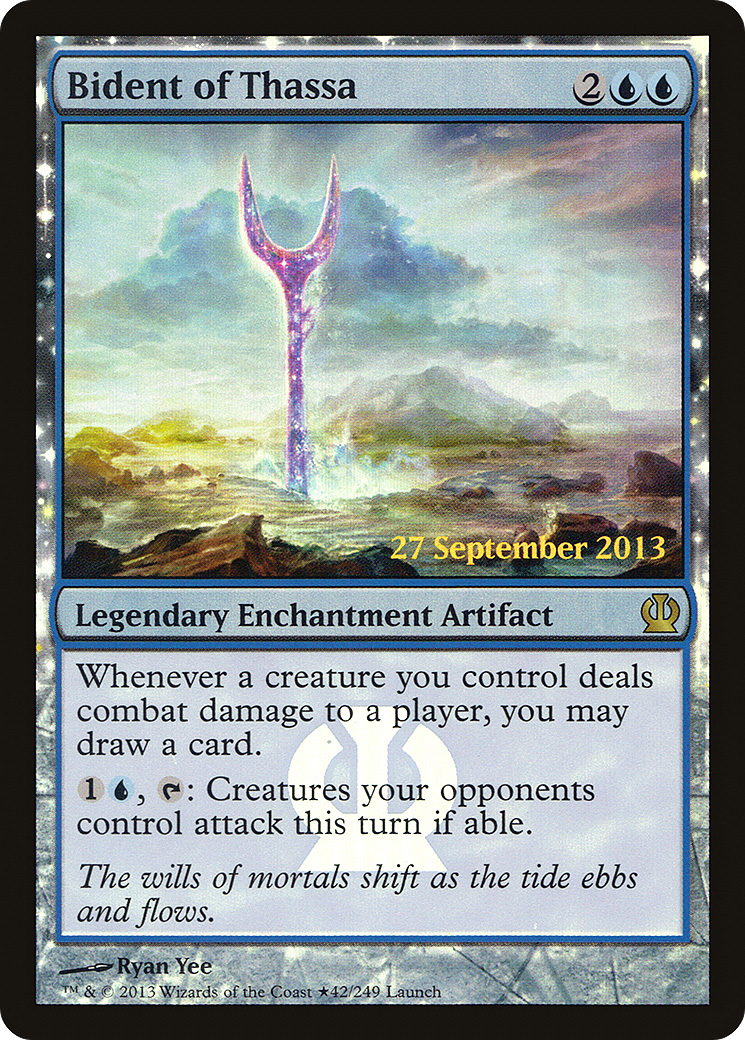 Bident of Thassa (PTHS-42★) - Theros Promos: (enchantment) Foil