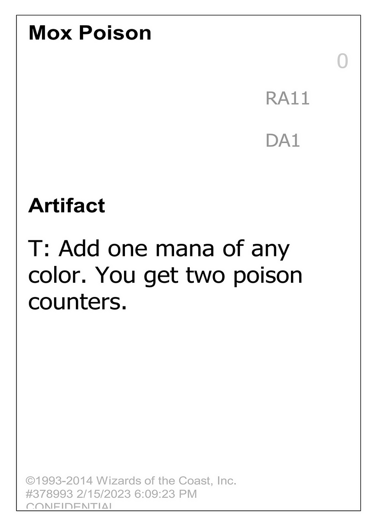 Mox Poison (DA1-RA11B) - Unknown Event
