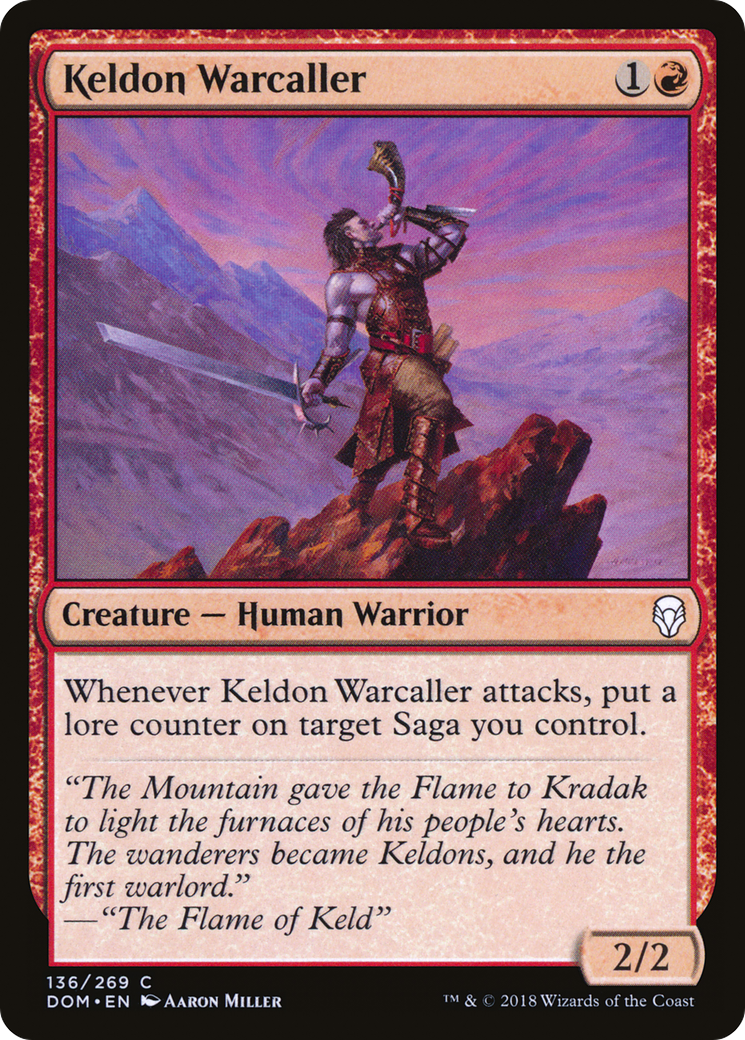 Keldon Warcaller [Dominaria] Foil