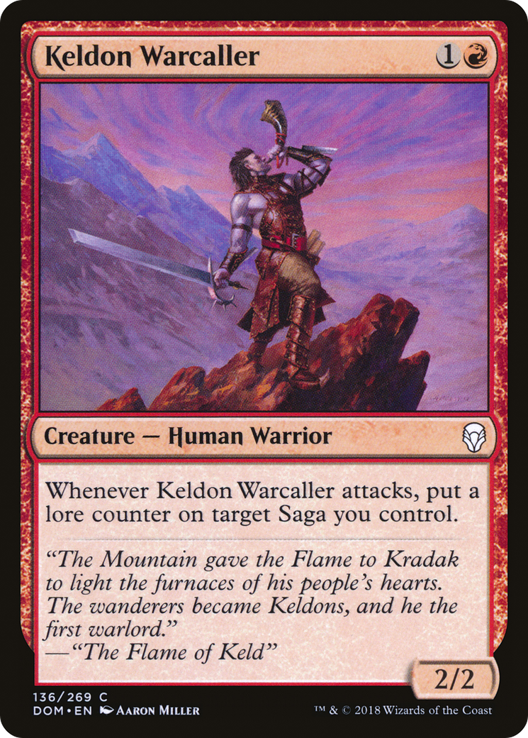 Keldon Warcaller [Dominaria] Foil