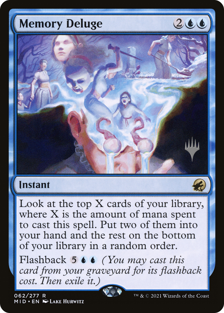 Memory Deluge (Promo Pack) [Innistrad: Midnight Hunt Promos] Foil