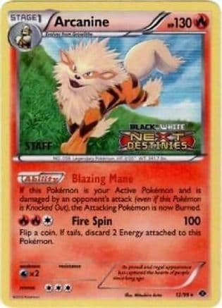Arcanine (Prerelease) [Staff] 12/99 - Black and White Promos Holofoil