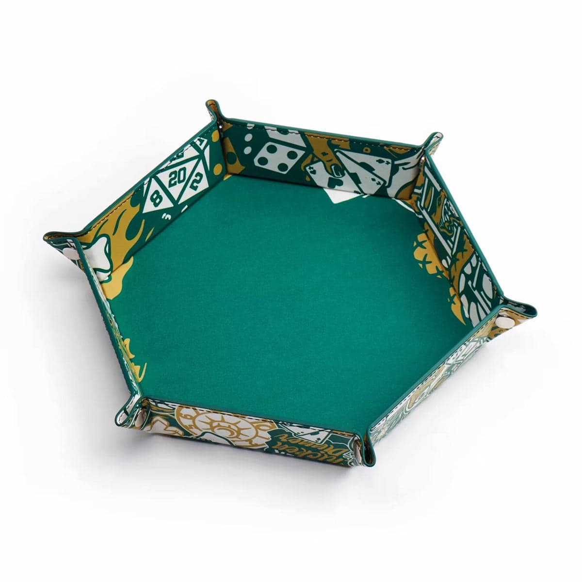LPG Essentials | Folding Hexagonal Hex Dice Tray 8" | Artist Series: Cara