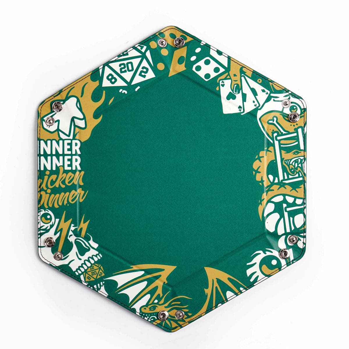 LPG Essentials | Folding Hexagonal Hex Dice Tray 8" | Artist Series: Cara