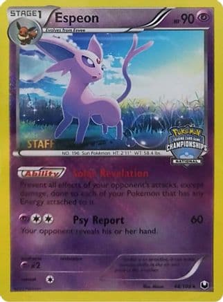 Espeon (National Championships) [Staff] 48/108 - League & Championship Cards Reverse Holofoil
