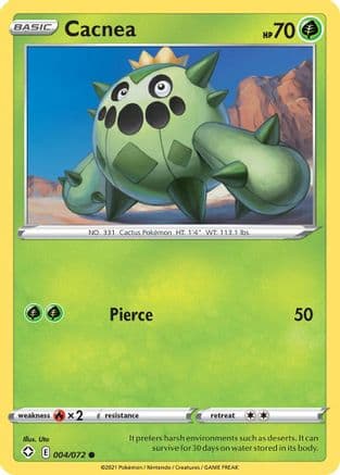Cacnea 004/72 - Shining Fates Reverse Holofoil