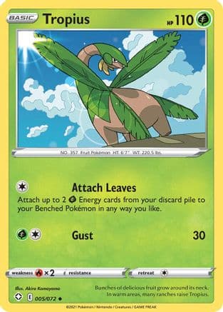 Tropius 005/72 - Shining Fates Reverse Holofoil