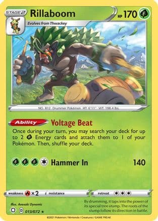 Rillaboom 013/72 - Shining Fates Reverse Holofoil