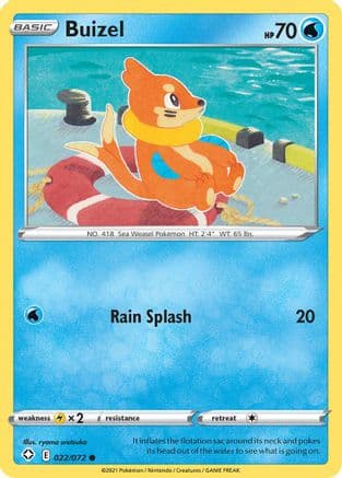 Buizel 022/72 - Shining Fates Reverse Holofoil