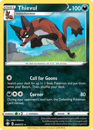 Thievul 048/72 - Shining Fates Reverse Holofoil