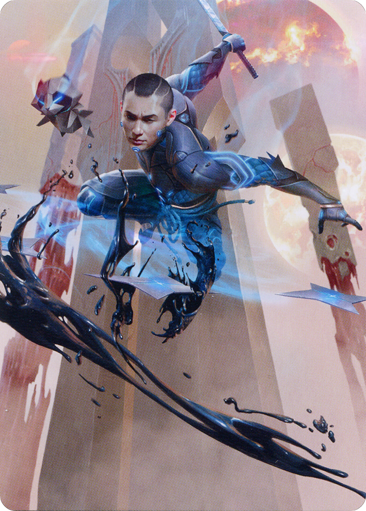 Kaito, Dancing Shadow // Kaito, Dancing Shadow (AONE-048) - Phyrexia: All Will Be One Art Series (Borderless) Foil